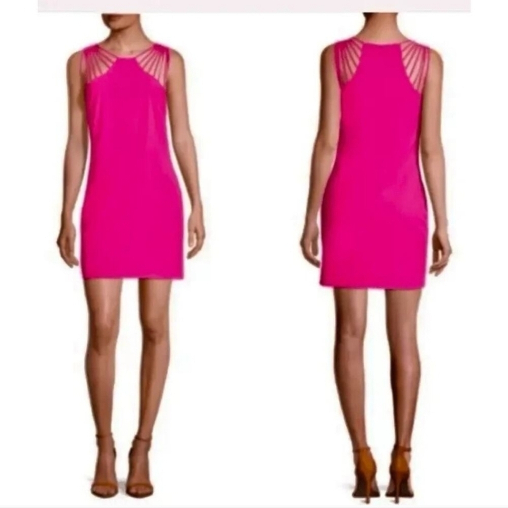 Dress the Population One Shoulder Fuchsia Dress